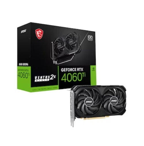 MSI 지포스 RTX 4060 Ti 벤투스 2X 블랙 OC D6 8GB